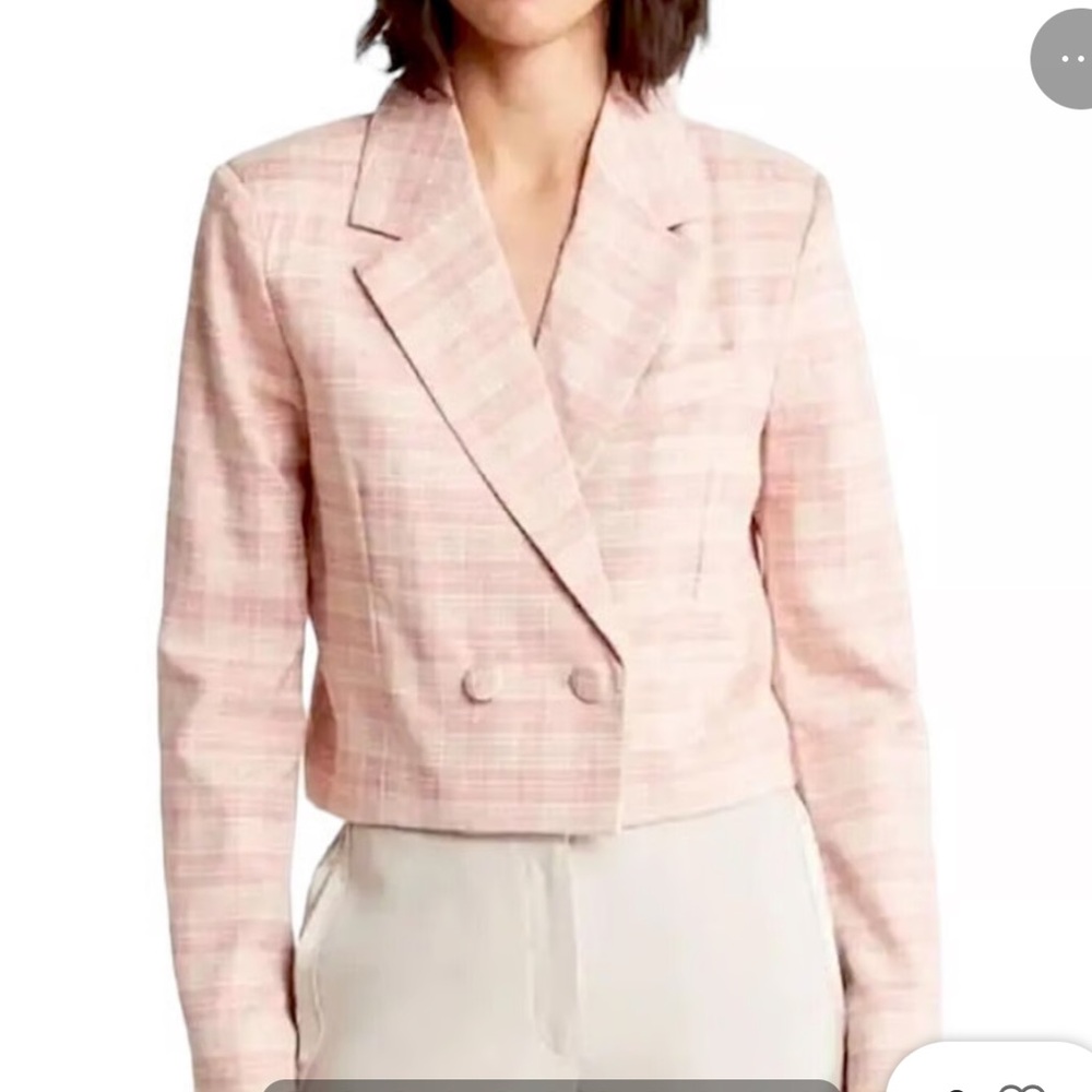 7 FOR ALL MANKIND PINK BLAZER EUC